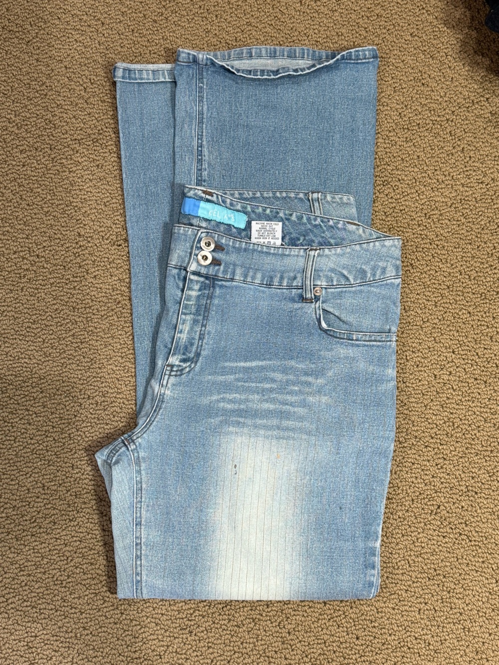 Vintage Y2K delias Light Blue Denim Jeans 15/16 originals